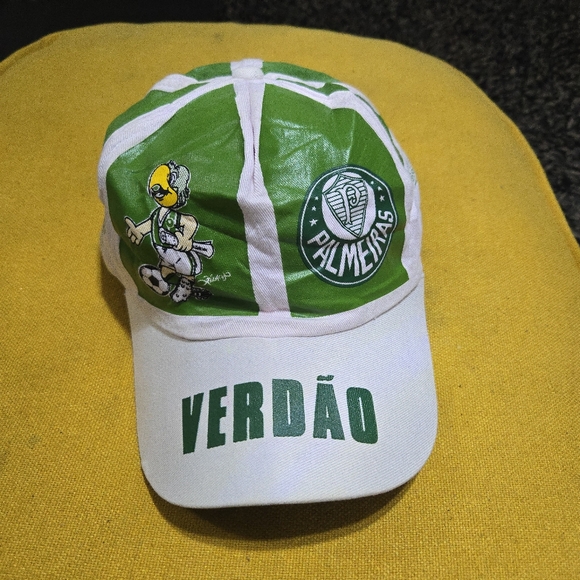 Vintage SE Palmeiras Verdão Hat 90s Brazil Soccer Snapback Mascot Periquito Rare